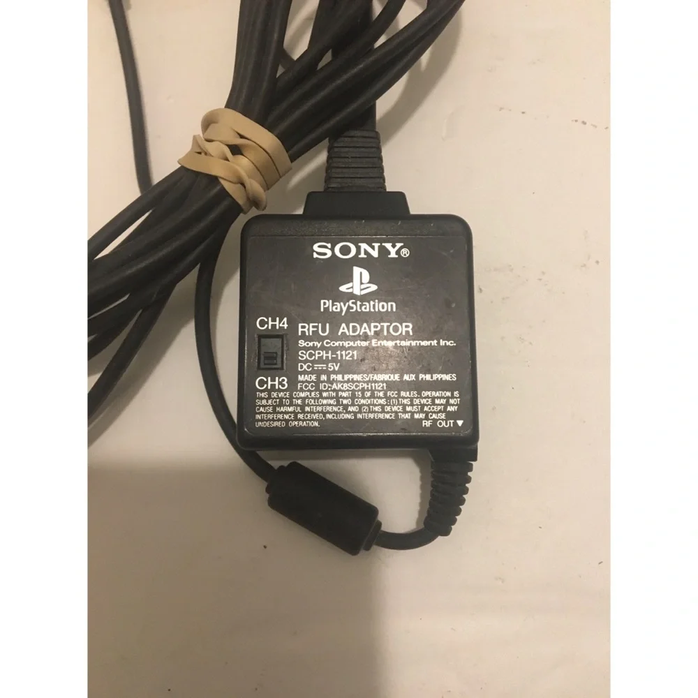 Vintage original Sony brand RFU adapter for PS1 PS2 model SCPH-1121